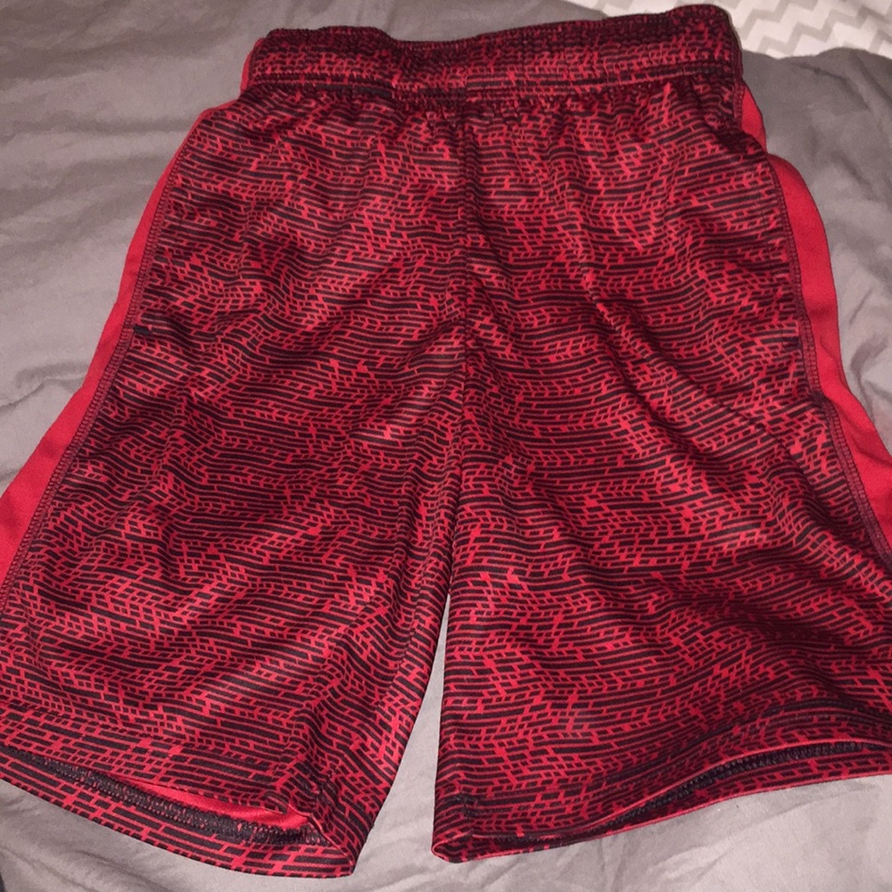 Boys black and red athletic shorts